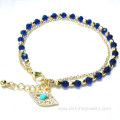 Multilayer Crystal Beads Chain Hamsa Evil Eye Charm Bracelet